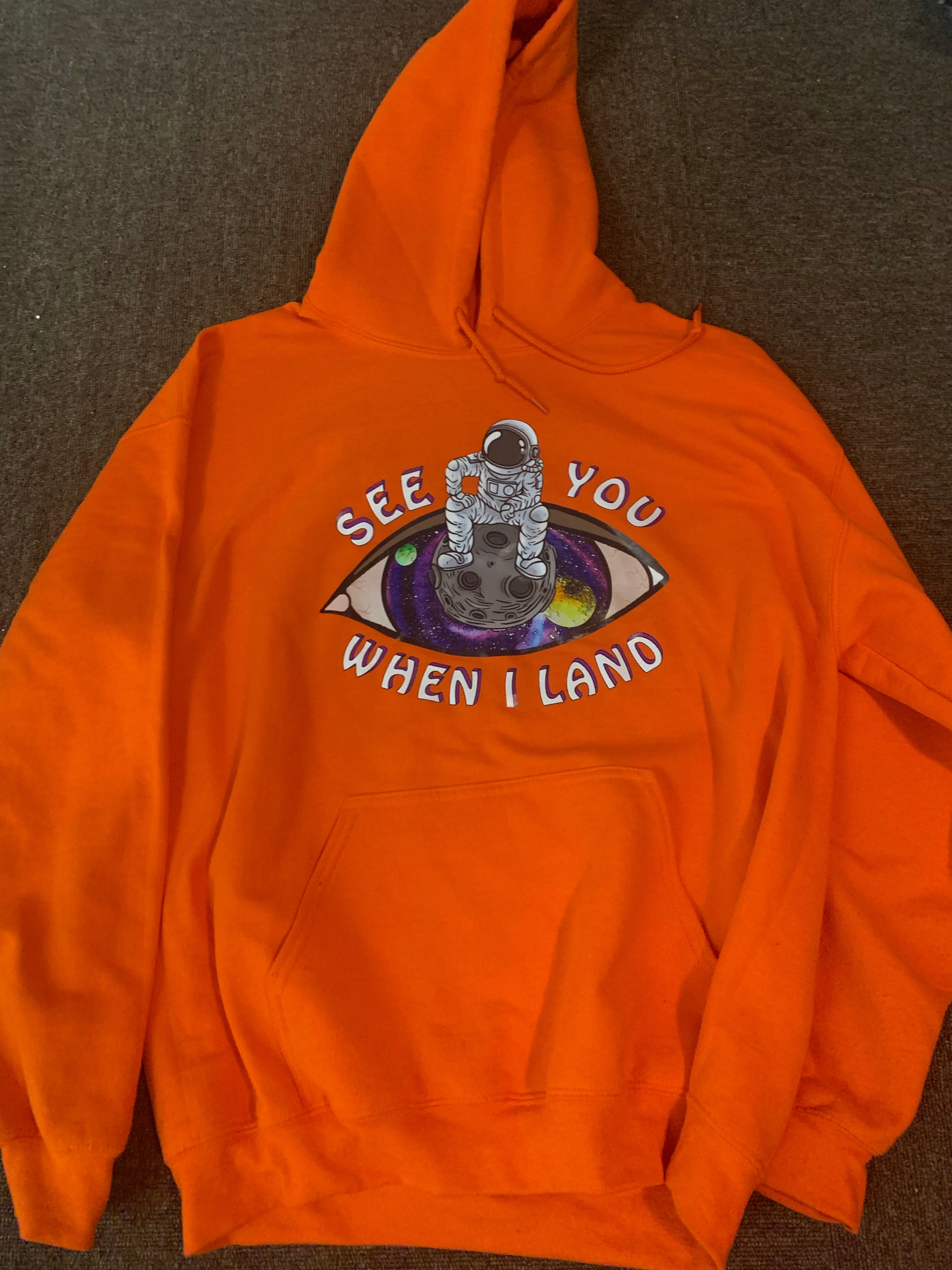 Orange Galaxy Eye Hoodie