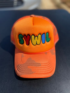 Orange Camo Truckers