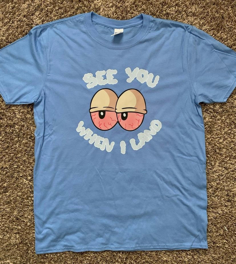 Stoned Eyes Carolina blue tee